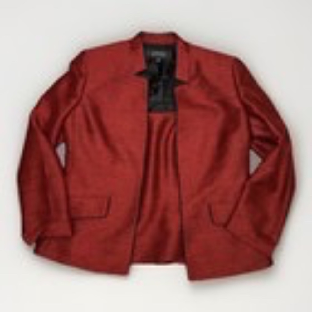 Kasper women's red textured open-front blazer Size 8p